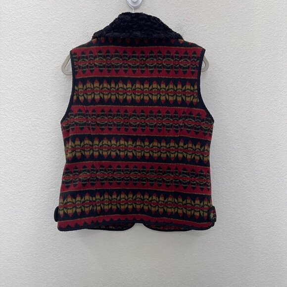 Montanaco Fleece Full Zip Lodge Cabin Ski Winter Vest w Pockets Women size Large - Picture 7 of 7